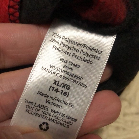 NWT-Fall Must Have Quarter Zip Fleece-Red&Black Buffalo Check Print-Front Pocket - Picture 13 of 15